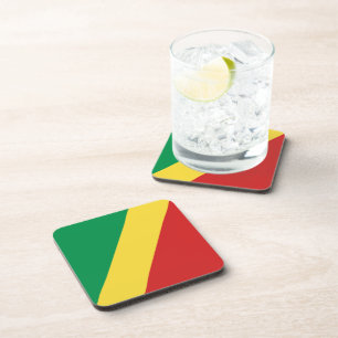 Dessous de verre du Drapeau Congo-Brazzaville