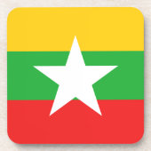 Dessous de verre du drapeau du Myanmar (Devant)