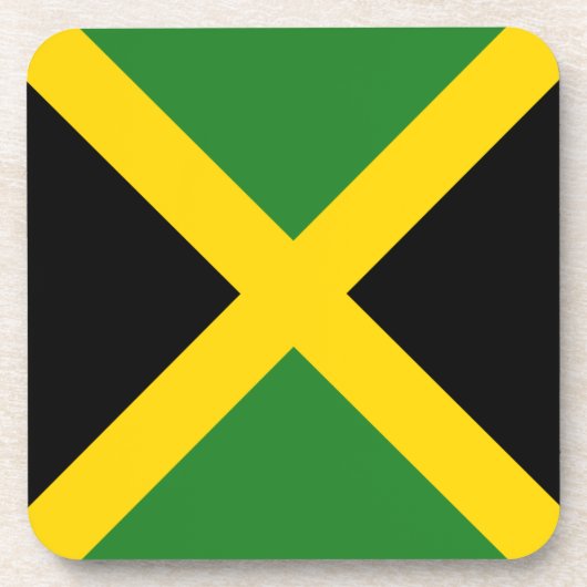 Dessous de verre du drapeau jamaïcain (Devant)
