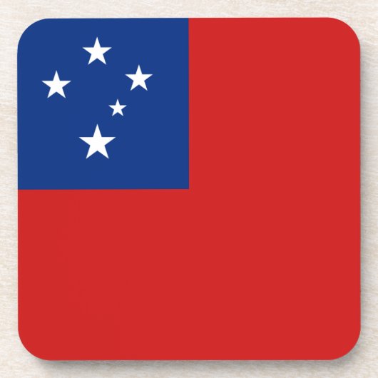 Dessous de verre du drapeau Samoa (Devant)