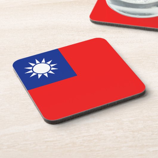 Dessous de verre du drapeau taïwanais (Côté gauche)