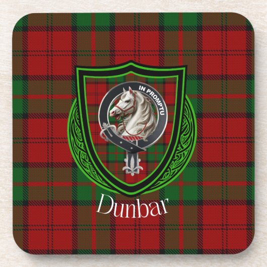 Dessous-de-verre Dunbar Scottish Clan Tartan & Crest (Devant)