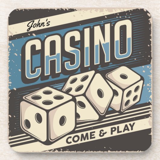 Dessous-de-verre Dus Casino Personnalisé Anniversaire (Devant)