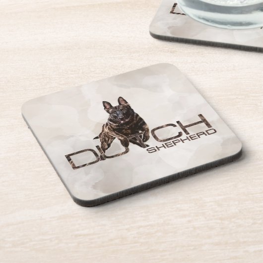 Dessous-de-verre Dutch Shepherd - Illustration utchie (Côté gauche)