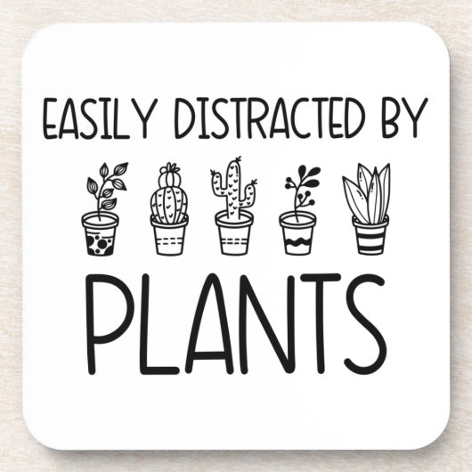 Dessous-de-verre Easily Distracted by Plants Coaster Set (Devant)