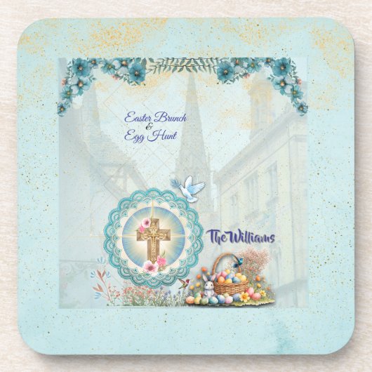 Dessous-de-verre Easter Hard Plastic Coaster (Devant)