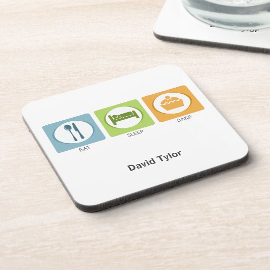 Dessous-de-verre Eat Sleep Bake ! (Côté gauche)