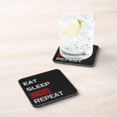 Dessous-de-verre Eat Sleep CODE Répéter (Côté Droit)
