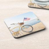 Dessous-de-verre Eau | Vélo au bord du lac (Côté gauche)