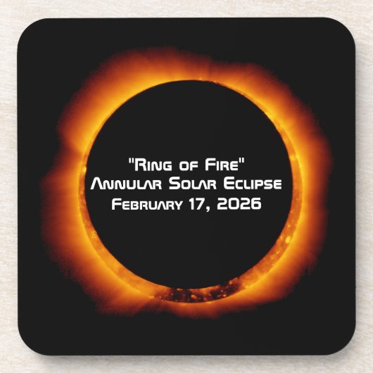 Dessous-de-verre Éclipse solaire annulaire de 2026 (Devant)