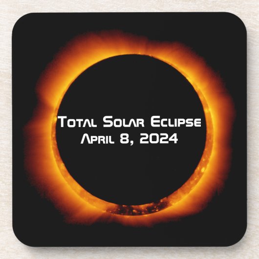Dessous-de-verre Éclipse solaire totale 2024 (Devant)
