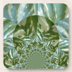 Dessous-de-verre Eco Green Camo Kaleidoscope Art Design d'impressio