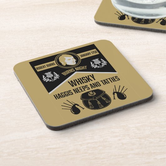 Dessous-de-verre Ecosse Burns Night (Côté gauche)