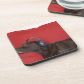 Dessous-de-verre Écouteurs de port de Labrador se trouvant sur le (Côté gauche)