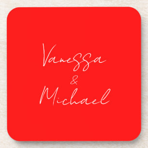 Dessous-de-verre Écriture manuscrite professionnelle nom mariage pe