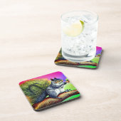 Dessous-de-verre Écureuil mou sur la branche (Côté Droit)