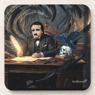 Dessous-de-verre Edgar A. Poe composant Le Corbeau dans des rêves g