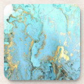 Dessous de verre - Effet de marbre bleu clair Verr (Devant)