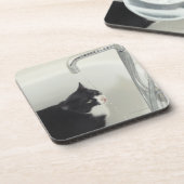 Dessous-de-verre Égoutture d'eau potable de chat d'un robinet (Côté gauche)