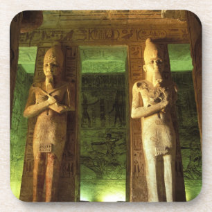 Dessous-de-verre Égypte, Abu Simbel, Statue de Ramsès II,
