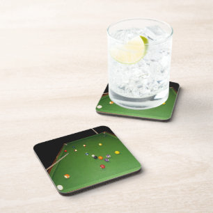 Dessous-de-verre Eightball Table Cues And Balls, Coasters