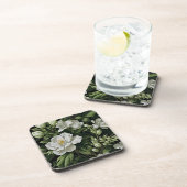 Dessous-de-verre Élégance Sous Votre Boisson : Floral Exotique (Côté Droit)