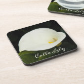 Dessous-de-verre Elégant blanc Calla Lily Floral (Côté gauche)