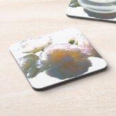 Dessous-de-verre Elégant blanc pêche orange roses (Côté gauche)