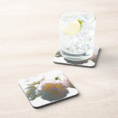 Dessous-de-verre Elégant blanc pêche orange roses (Côté Droit)