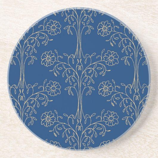 Dessous de verre élégant, Bleu foncé, Motif à effe (Devant)