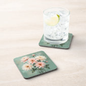 Dessous-de-verre Elegant Blush Chrysanthemum Art (Côté Droit)