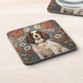 Dessous-de-verre Elégant Espagnol Sur Arrière - plan Floral (Côté gauche)