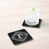 Dessous-de-verre Élégant Goth Initial P (Côté Droit)