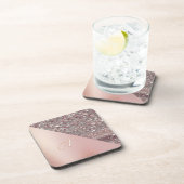 Dessous-de-verre Élégant Monogramme Or Rose (Côté Droit)