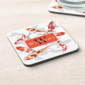 Dessous-de-verre Elegant Orange And White Koi Fish (Côté gauche)