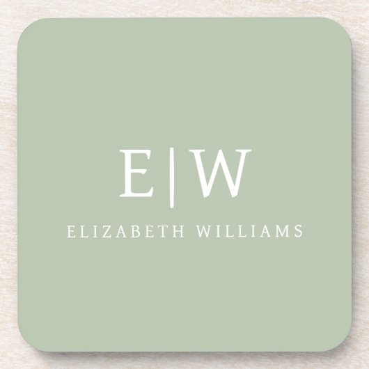 Dessous-de-verre Élégant professionnel simple Monogramme minimalist (Devant)