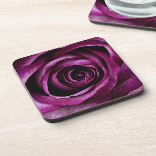 Dessous-de-verre Elegant Purple Rose Close Up (Côté gauche)