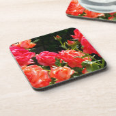 Dessous-de-verre Élégant rose à fleurs rose oranger (Côté gauche)