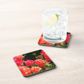 Dessous-de-verre Élégant rose à fleurs rose oranger (Côté Droit)