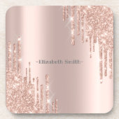 Dessous-de-verre Élégant rose doré (Devant)