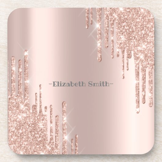 Dessous-de-verre Élégant rose doré (Devant)