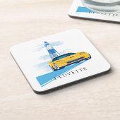 DESSOUS-DE-VERRE ELEGANT VETTE AUTOMOBILE ART (Côté gauche)