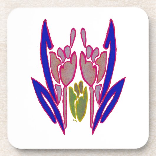 Dessous-de-verre Elégante aquarelle Rose Imprimer (Devant)