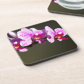 Dessous-de-verre Élégante orchidée rose fleurie tropicale (Côté gauche)