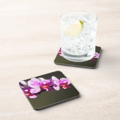 Dessous-de-verre Élégante orchidée rose fleurie tropicale (Côté Droit)