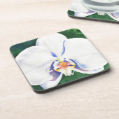 Dessous-de-verre Elégante peinture d'orchidée blanche (Côté gauche)