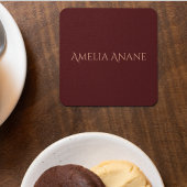 Dessous-de-verre Élégante typographie rouge foncé et rose pâle