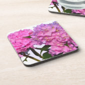 Dessous-de-verre Elégantes hydrangées florales violettes rose (Côté gauche)