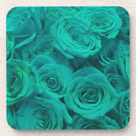 Dessous-de-verre Élégants roses verts turquoises (Devant)