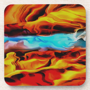 Dessous-de-verre Eléments Chauds Et Froids Acrylique Verser Abstrai